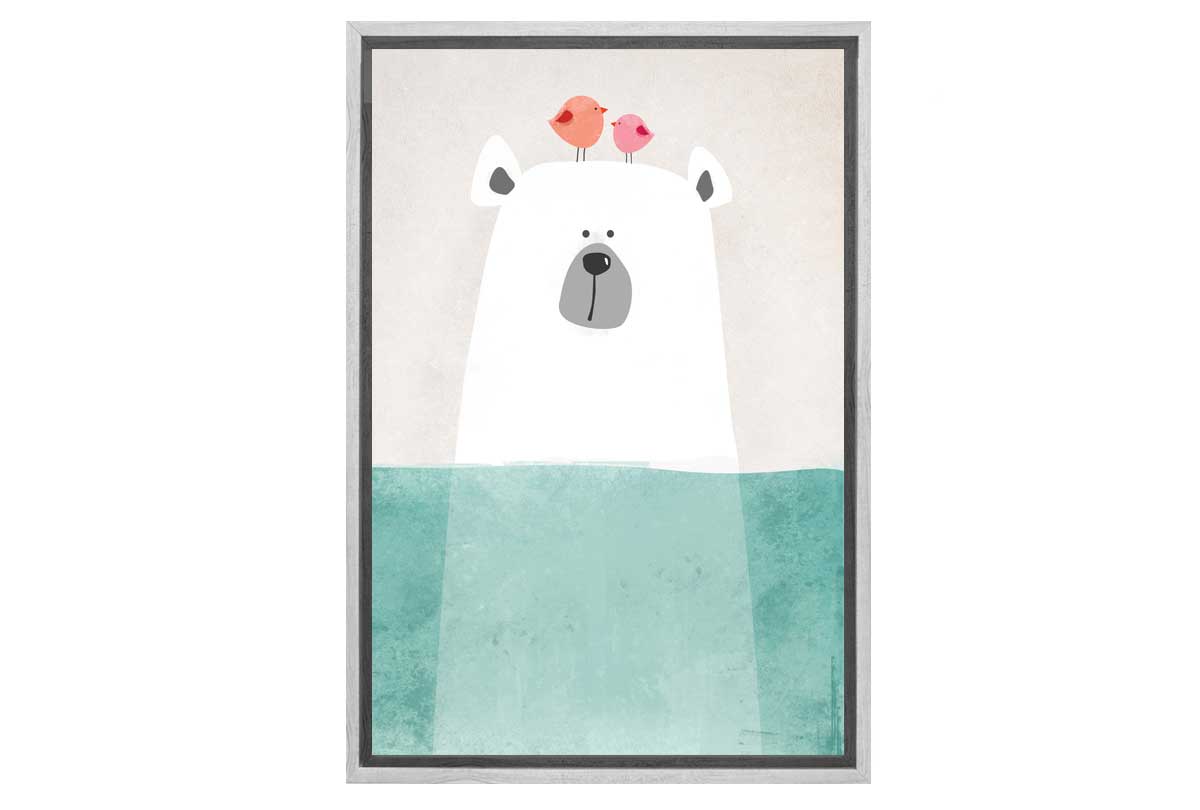 Swimming Bear | Canvas Art Print