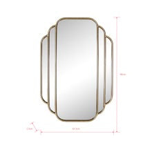 Art-Deco Fan Mirror 63.5x2.5x90cm