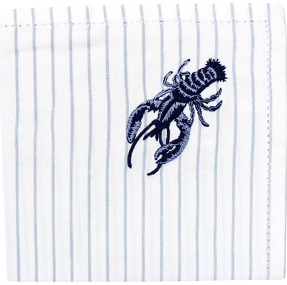Napkin Lobster Light Blue Stonewashed