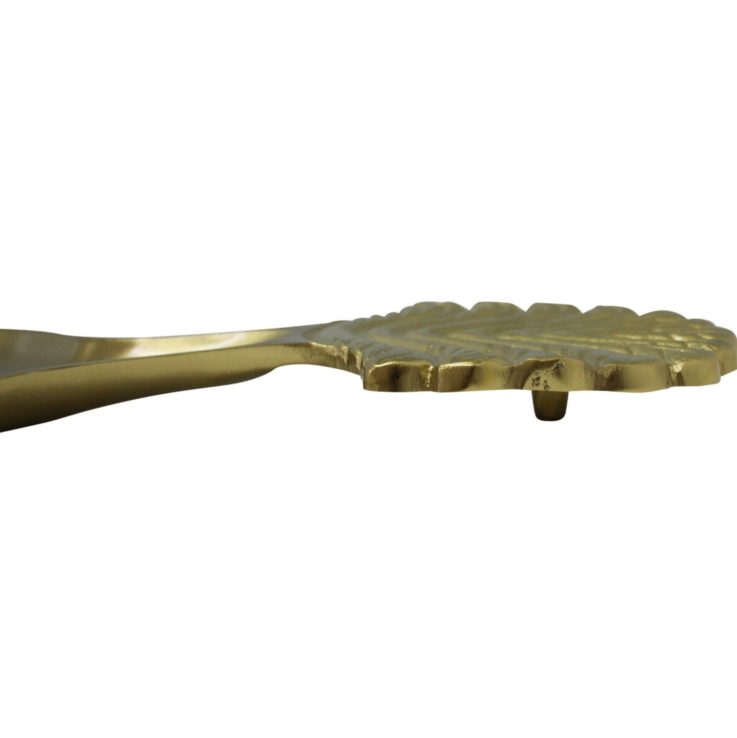 Palm Spoon Rest Tray – Large Brass Finish