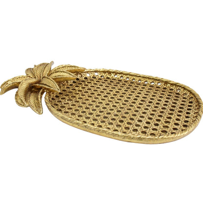 gold pineapple tray tropical decorative catchall tray
