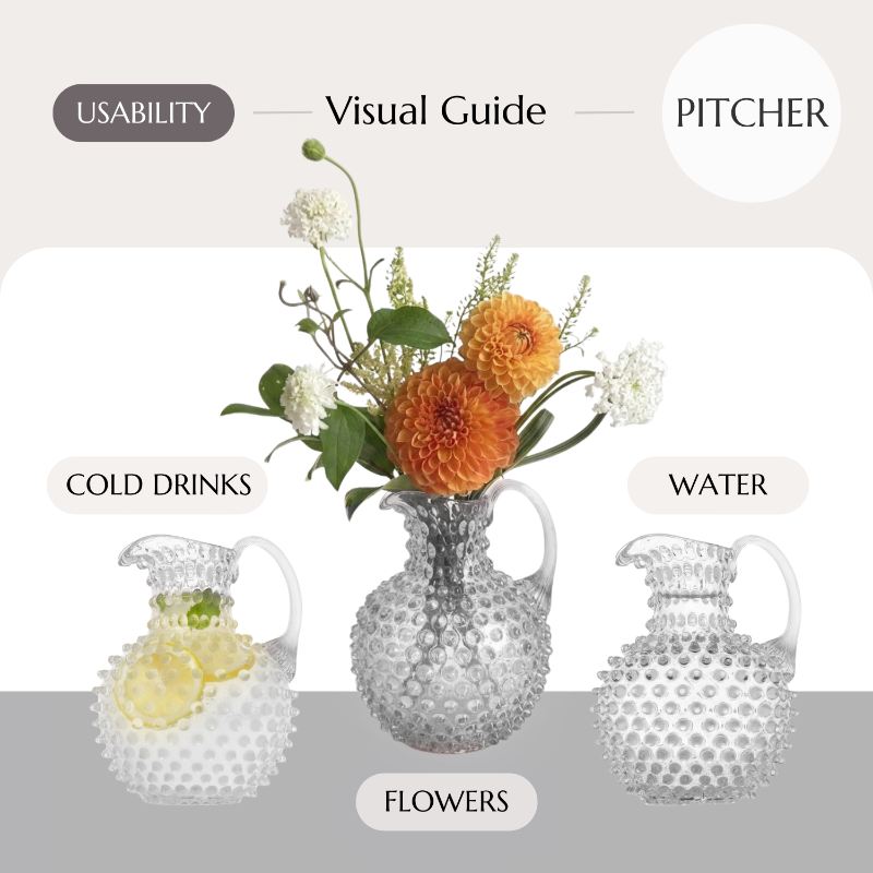 Maure Capri Sea pitcher styled with flowers as a decorative vase