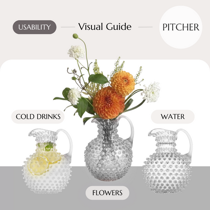 Maure Capri Sea pitcher styled with flowers as a decorative vase