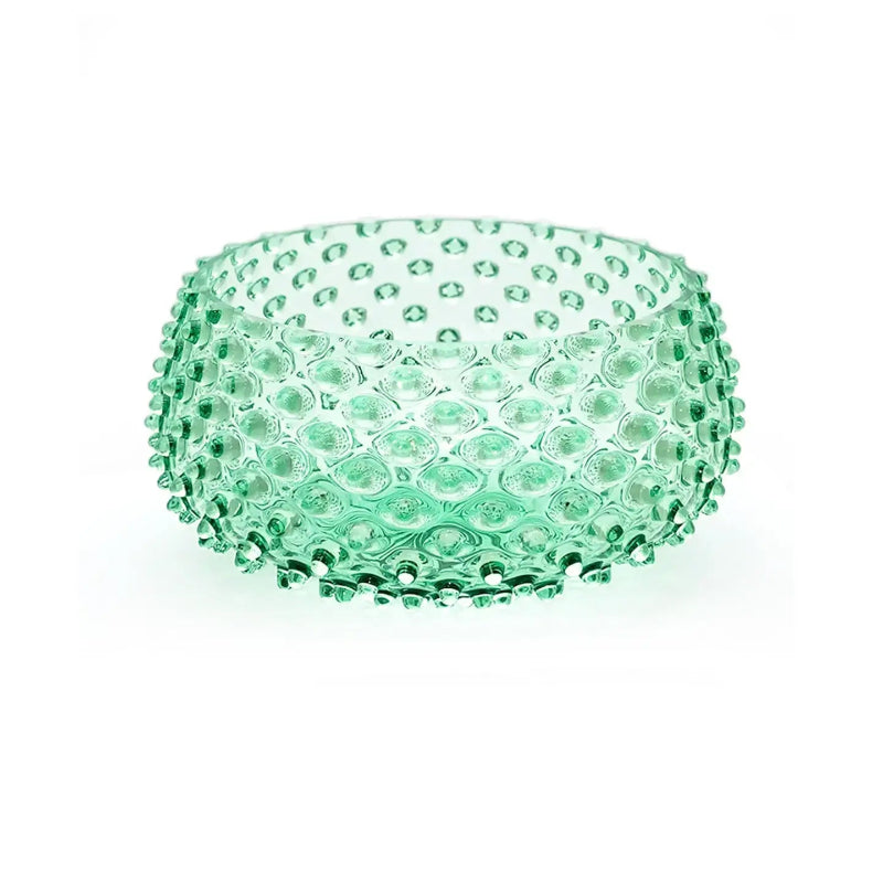 Maure Capri Sea large handblown Bohemian crystal hobnail bowl 22cm