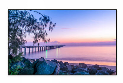 Urangan Pier Hervey Bay Queensland sunrise coastal wall art print