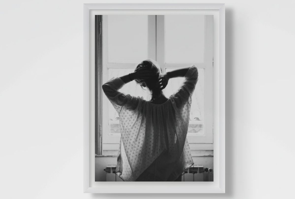 Quiet Morning l Black and White Fashion Wall Art Print