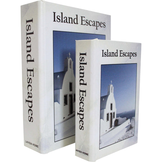 Decorative Book Box Set of 2 - Island Escapes