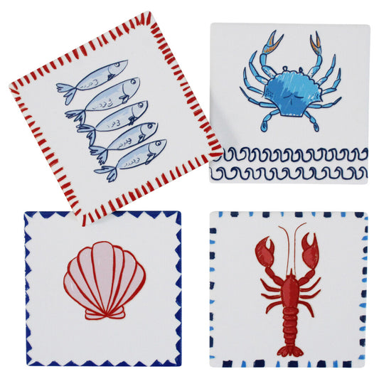 Set of 4 Coasters Mediterranean