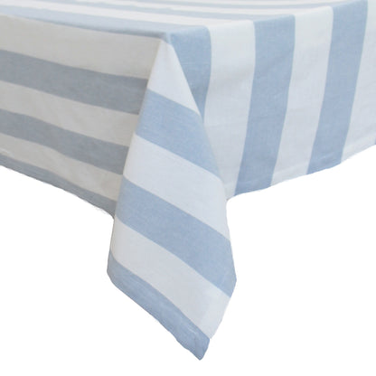 Tablecloth Chambray Blue and White Stripe