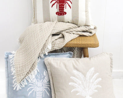 Stonewashed Muslin Throw/Blanket - 6 Layer Natural 150x250cm