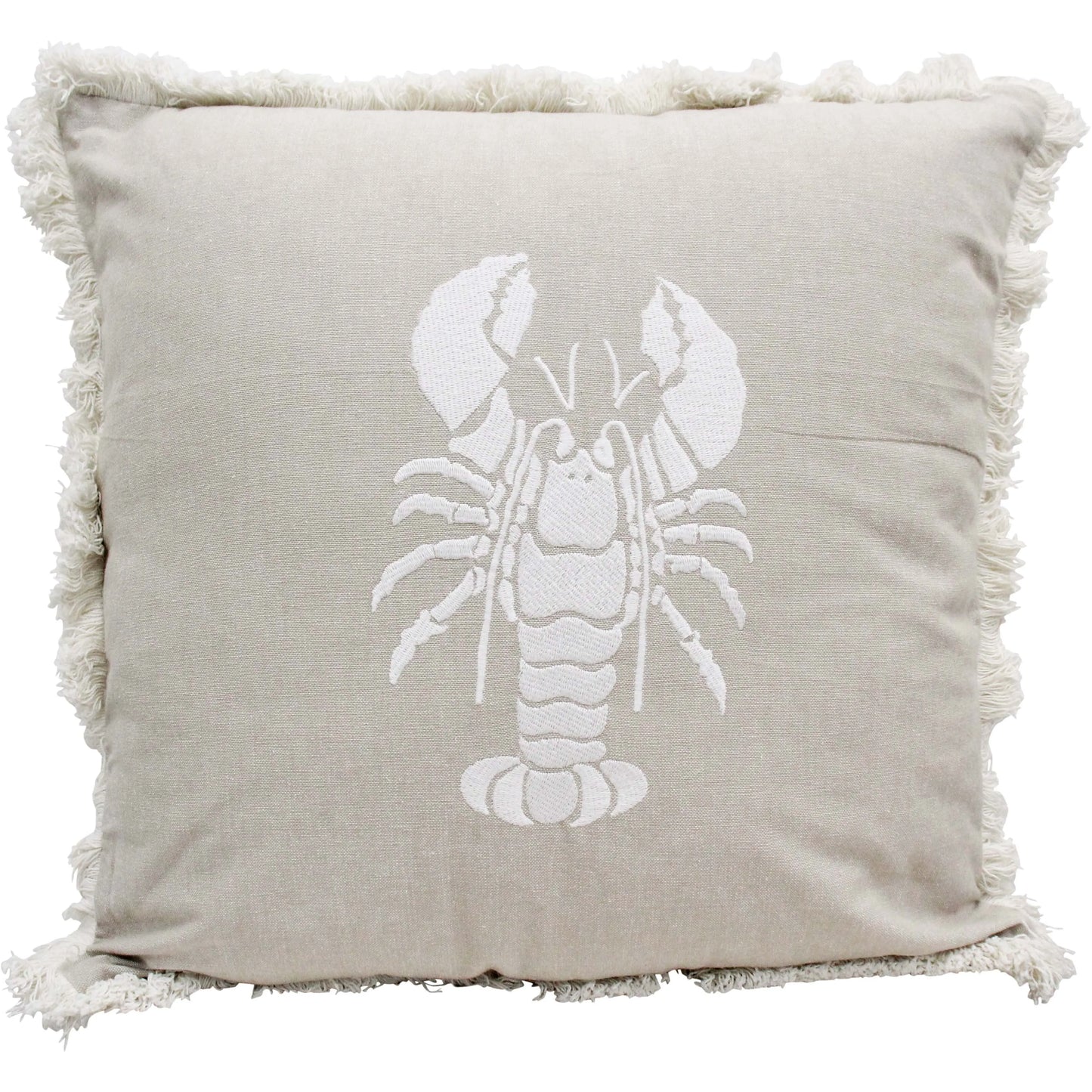 Cushion Lobster Fringed - 46 x 46cm