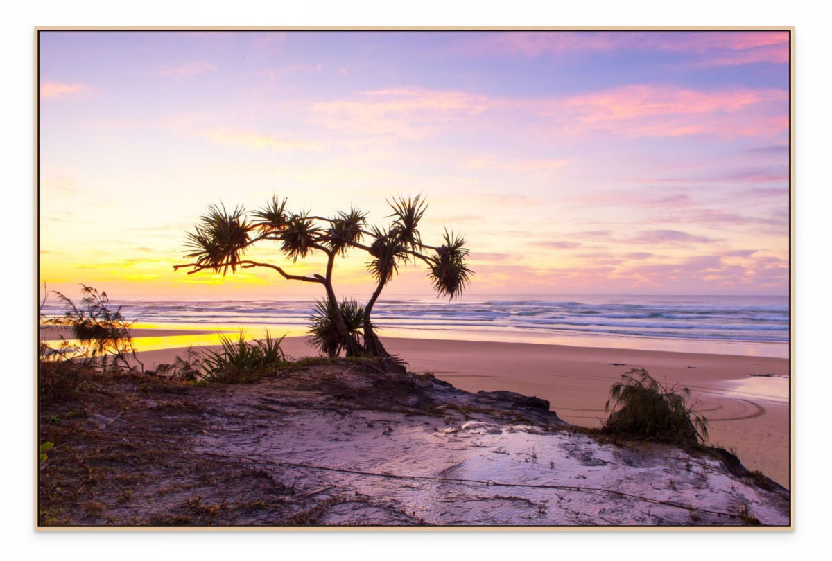 Fraser Island Beach Sunset Wall Art Print – Queensland Coastal Photography