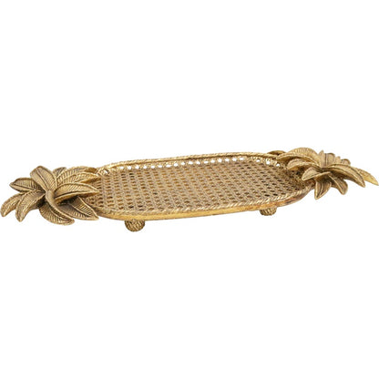 gold palm leaf tray extra large tropical serving tray decorative tray