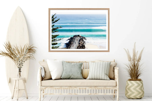 Large Kirra Beach wall art print – Gold Coast surf and ocean coastal scene