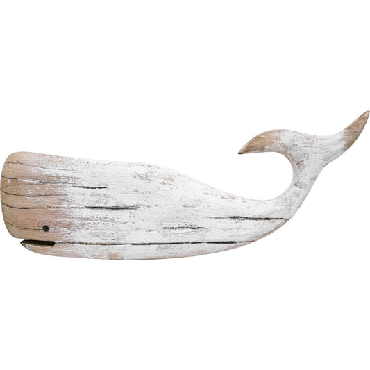 Rustic Hand-Crafted Whale Wall Decor