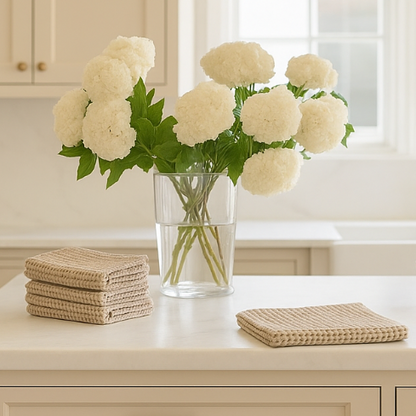 natural pure cotton waffle tea towel