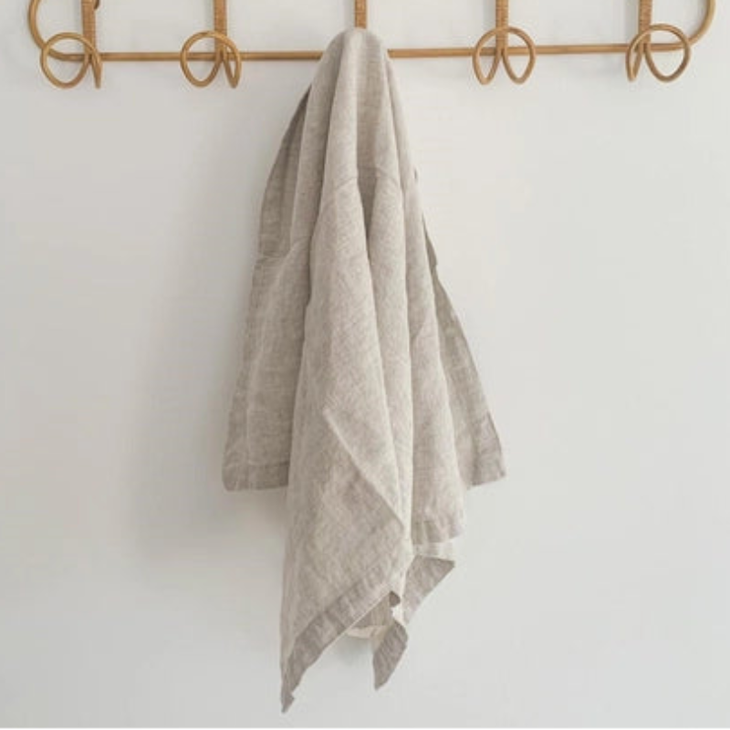 natural pure linen tea towel
