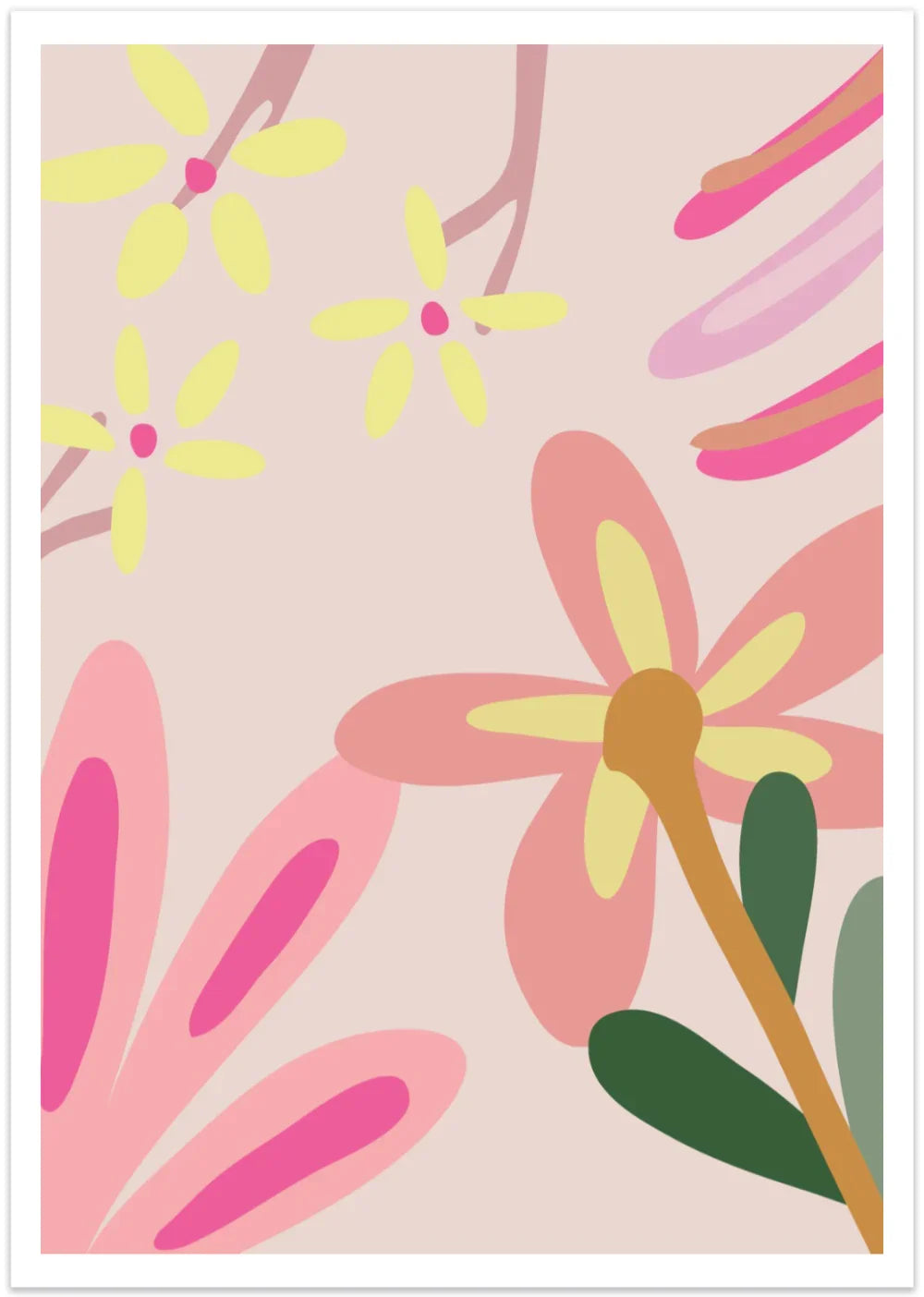 Pink Floral 9 | Poster Art Print