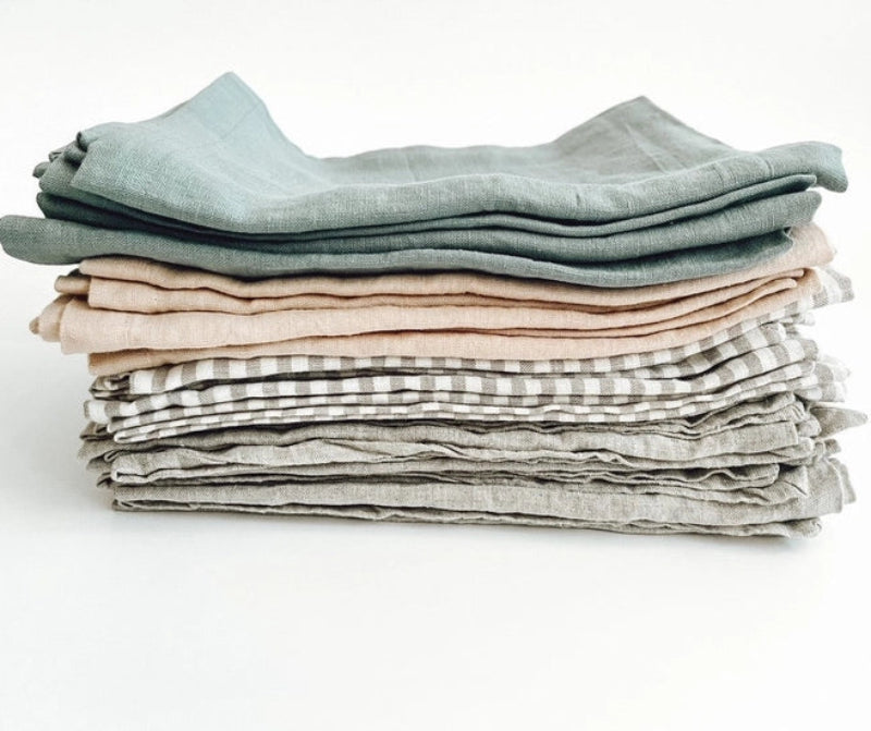 pure flax linen tea towels