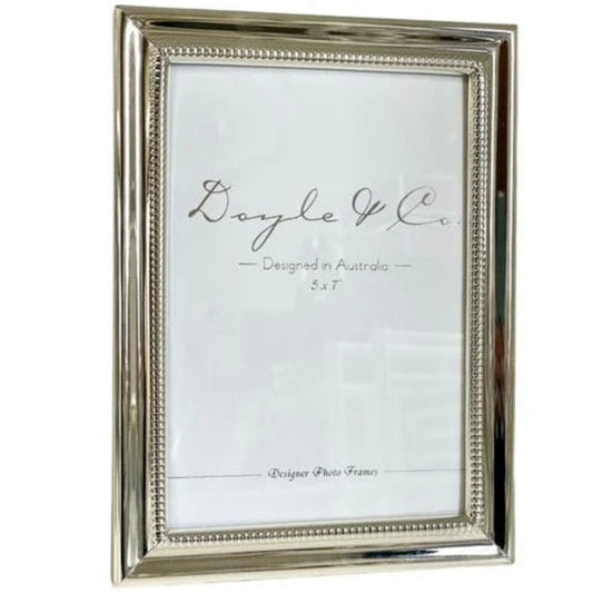 silver beaded photo frame 5x7