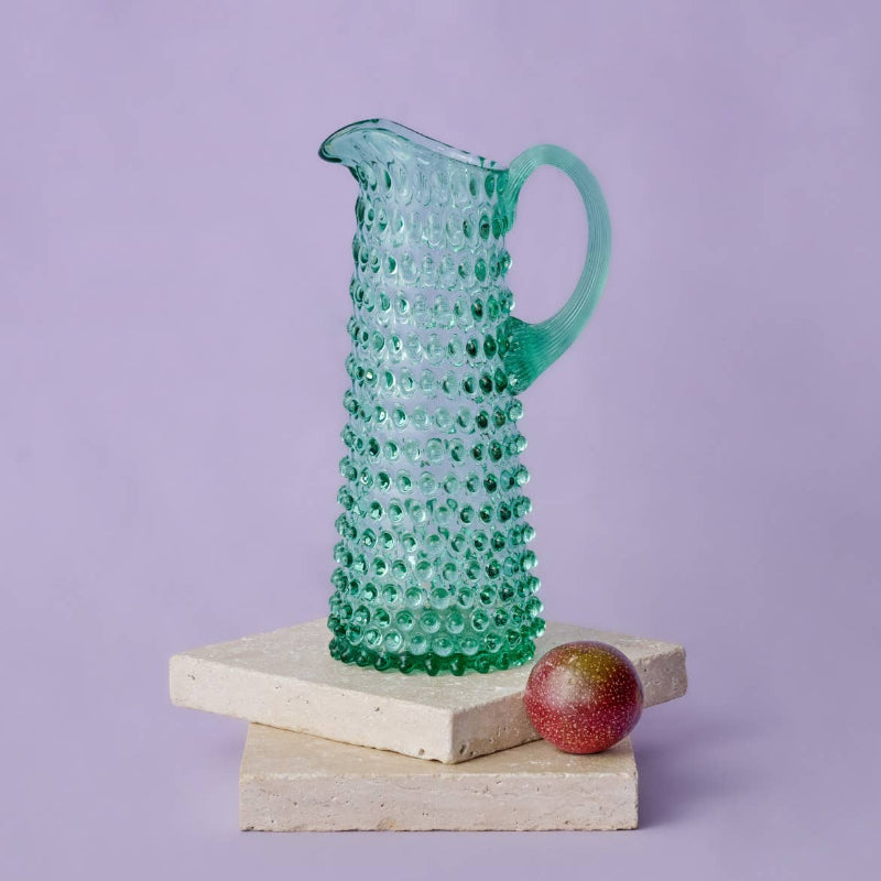 Maure Capri Sea tall handblown Bohemian crystal jug 1.2L