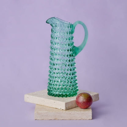 Maure Capri Sea tall handblown Bohemian crystal jug 1.2L