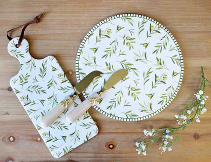 Mediterranean Olives Trivet and Placemat Round