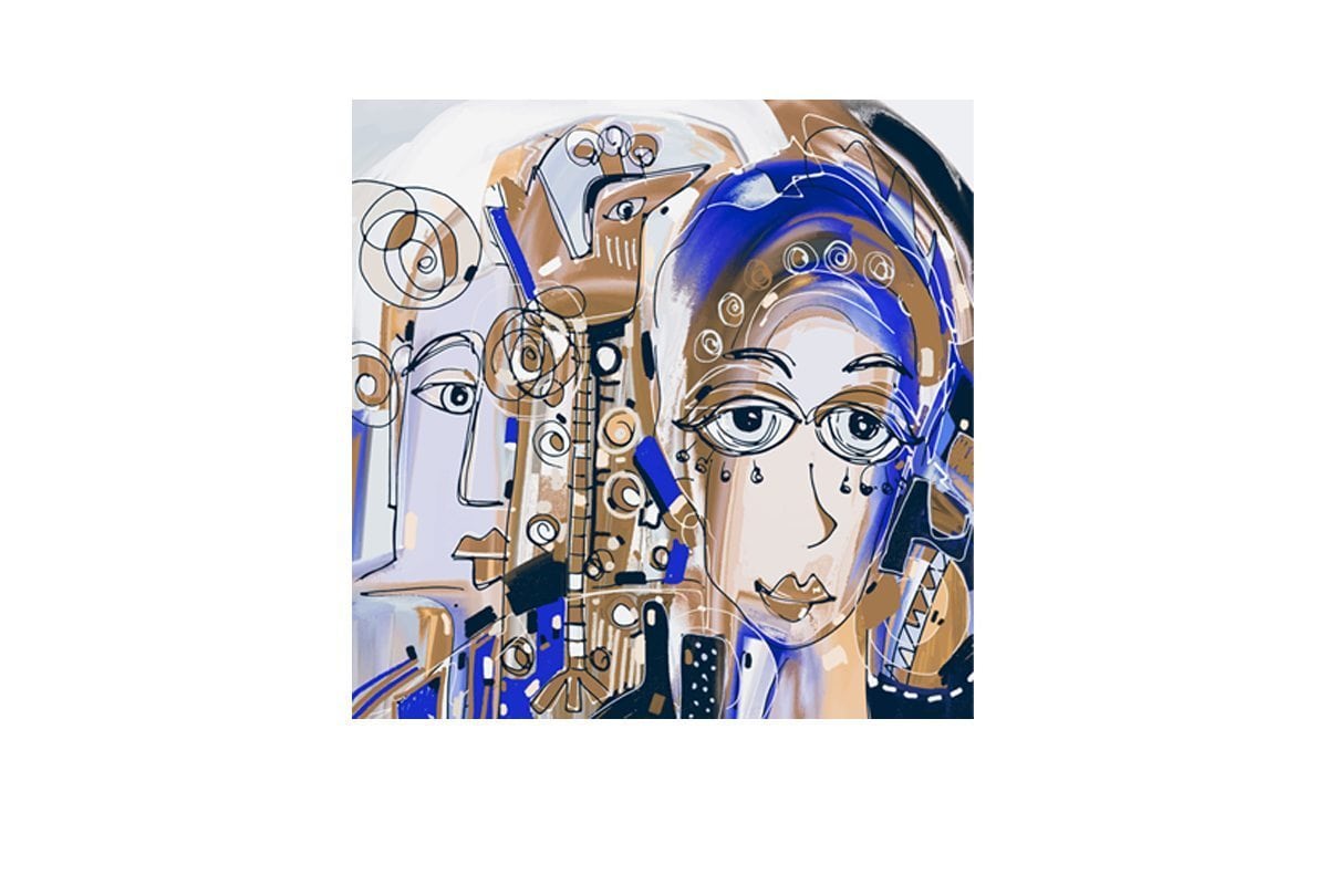 Abstract Lady | Canvas Wall Art Print - Final Touch Decor