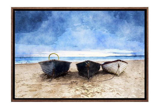 Boats on Beach | Canvas Wall Art Decor - Final Touch Decor