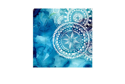 Watercolour Blue Tribal Pattern | Canvas Wall Art Print - Final Touch Decor