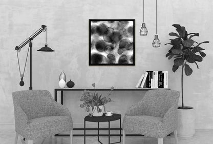 Black Watercolor Dots | Canvas Wall Art Print - Final Touch Decor