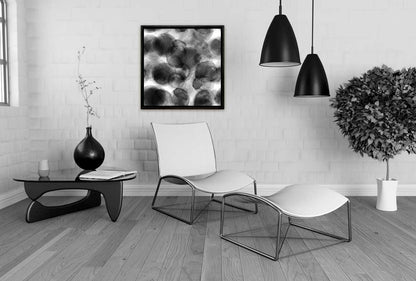 Black Watercolor Dots | Canvas Wall Art Print - Final Touch Decor