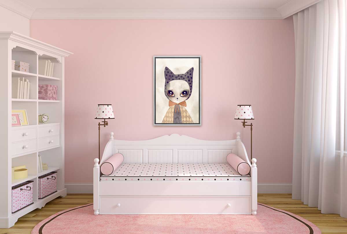 Cat in Cape Watercolour | Canvas Wall Art Print - Final Touch Decor
