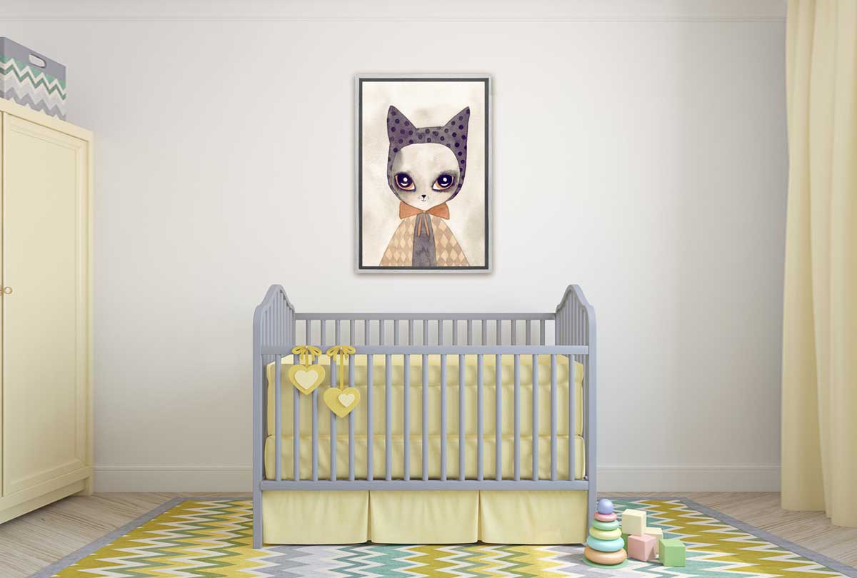 Cat in Cape Watercolour | Canvas Wall Art Print - Final Touch Decor