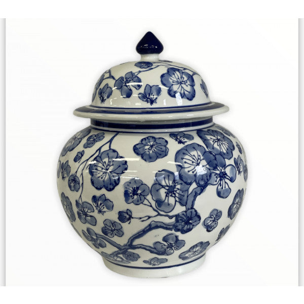 212T blue and white floral jar 28cm 2 1