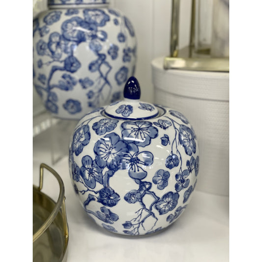 212q blue and white floral pumpkin jar 21cm 3