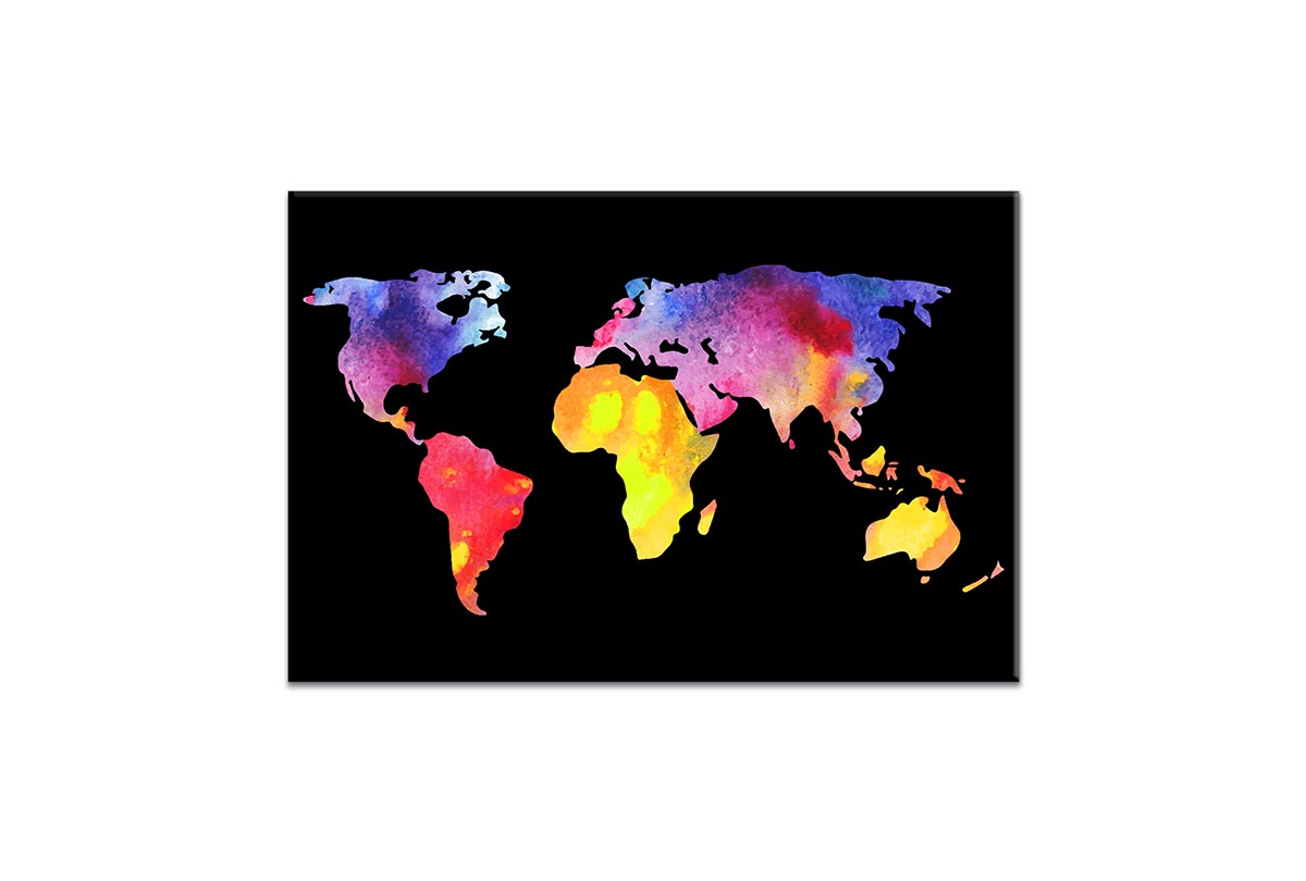 Abstract World Map | Canvas Wall Art Print - Final Touch Decor