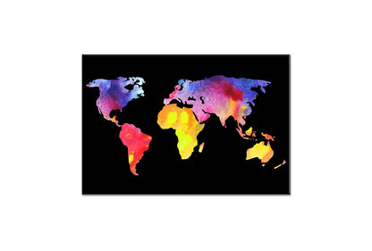 Abstract World Map | Canvas Wall Art Print - Final Touch Decor
