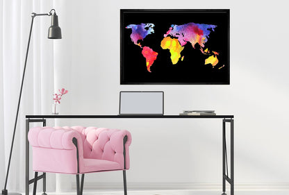 Abstract World Map | Canvas Wall Art Print - Final Touch Decor