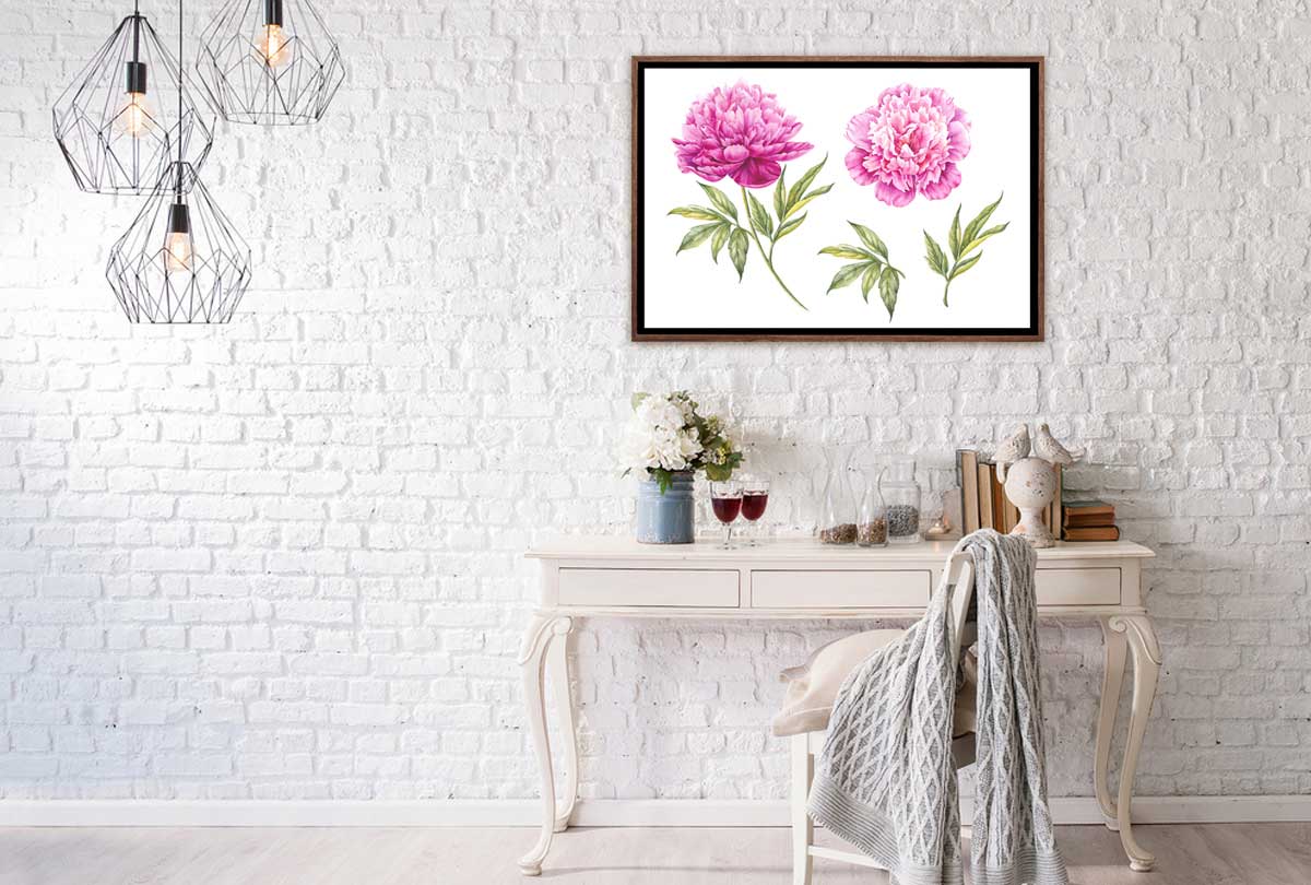 Peony Botanical Print | Flower Canvas Wall Art Print - Final Touch Decor