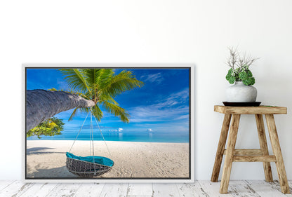 Tropical Palm Swing | Beach Wall Art Print - Final Touch Decor