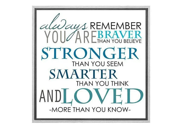 Always Remember | Inspirational Quote | Canvas Wall Art Print