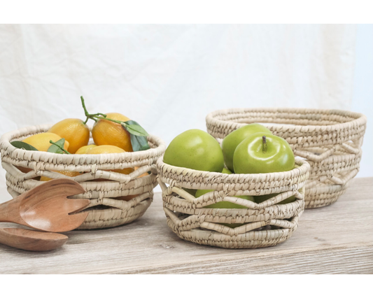 Woven Fruit Baskets Set of 3 - Final Touch Decor