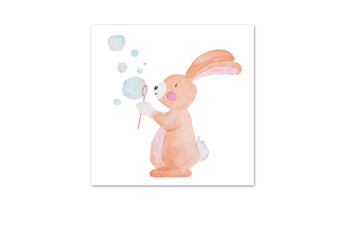 Bubble Bunny | Canvas Wall Art Print - Final Touch Decor