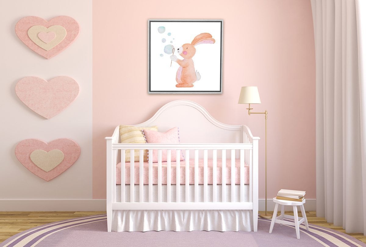 Bubble Bunny | Canvas Wall Art Print - Final Touch Decor