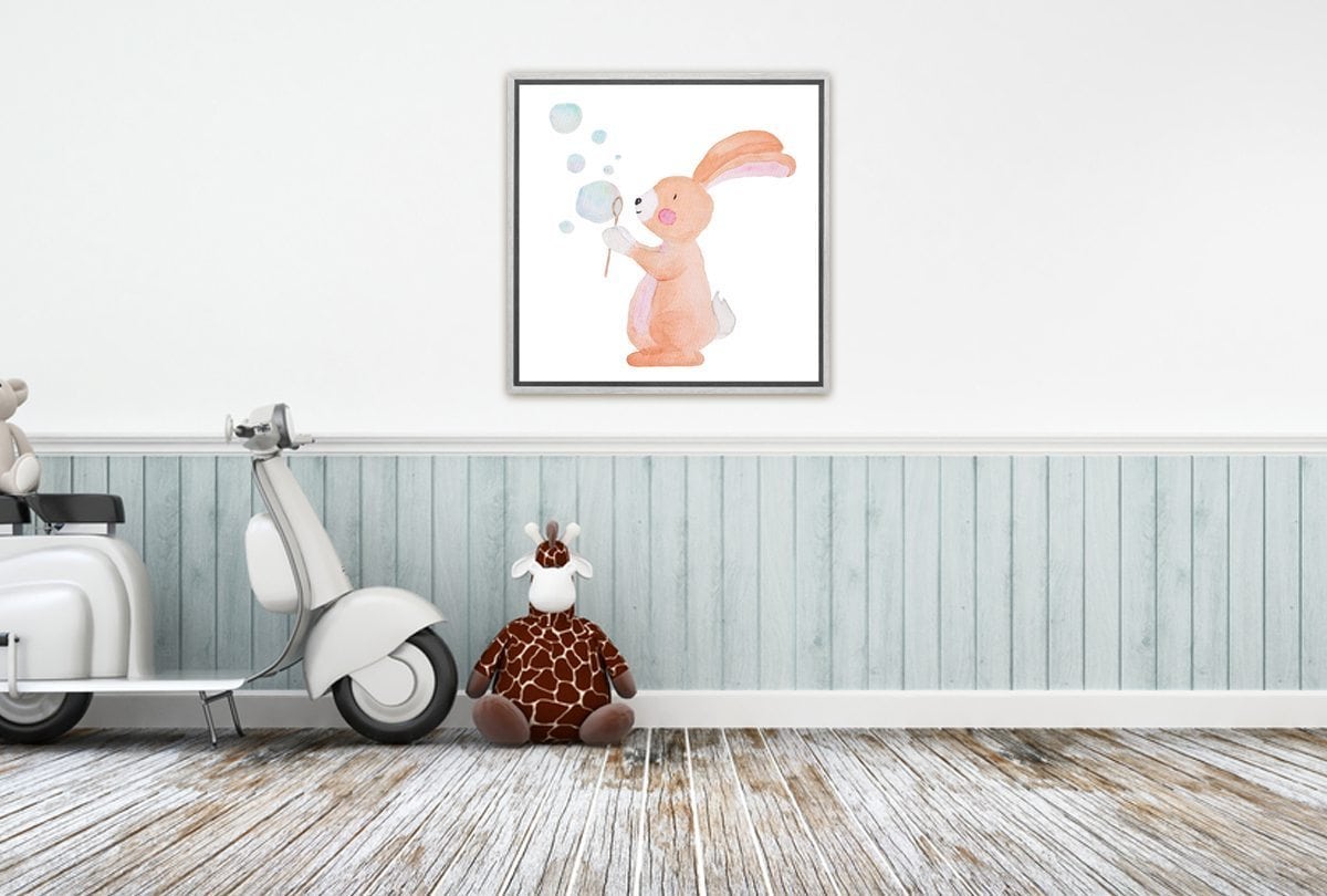 Bubble Bunny | Canvas Wall Art Print - Final Touch Decor