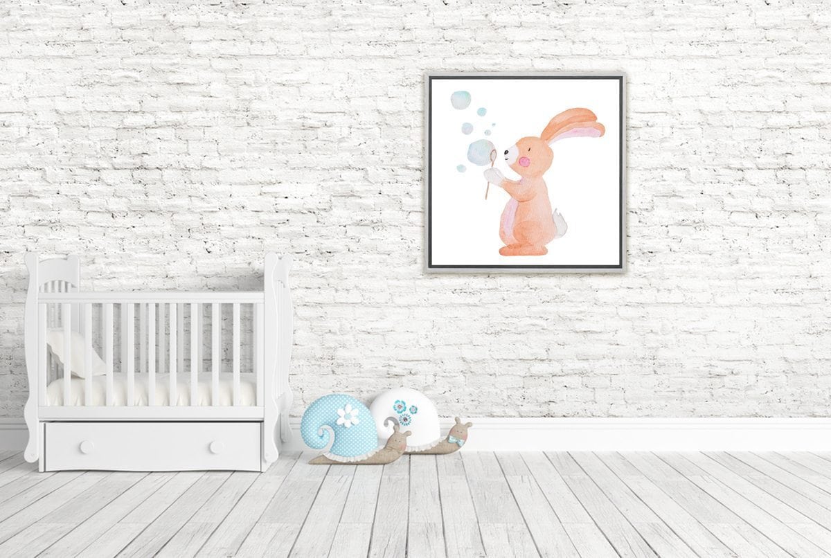 Bubble Bunny | Canvas Wall Art Print - Final Touch Decor