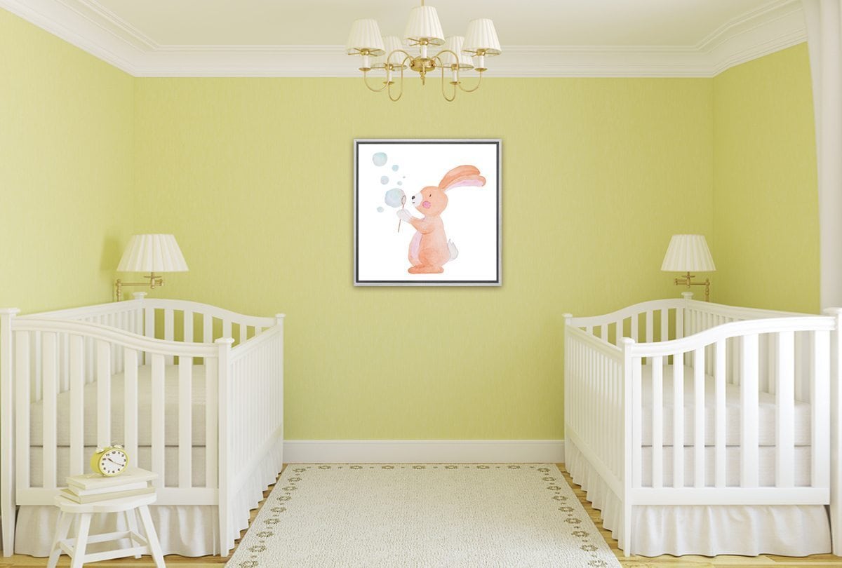 Bubble Bunny | Canvas Wall Art Print - Final Touch Decor