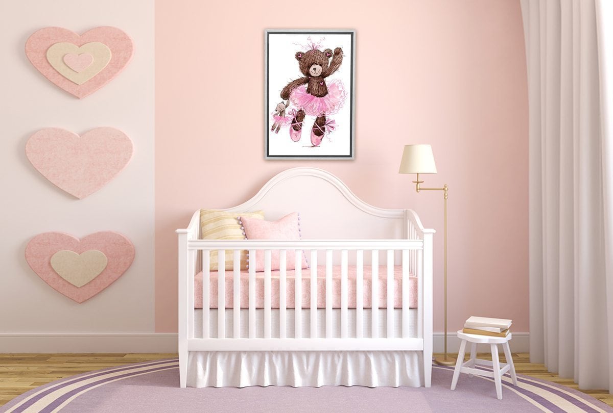 Ballet Bear & Baby Bear | Canvas Wall Art Print - Final Touch Decor