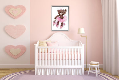 Ballet Bear & Baby Bear | Canvas Wall Art Print - Final Touch Decor